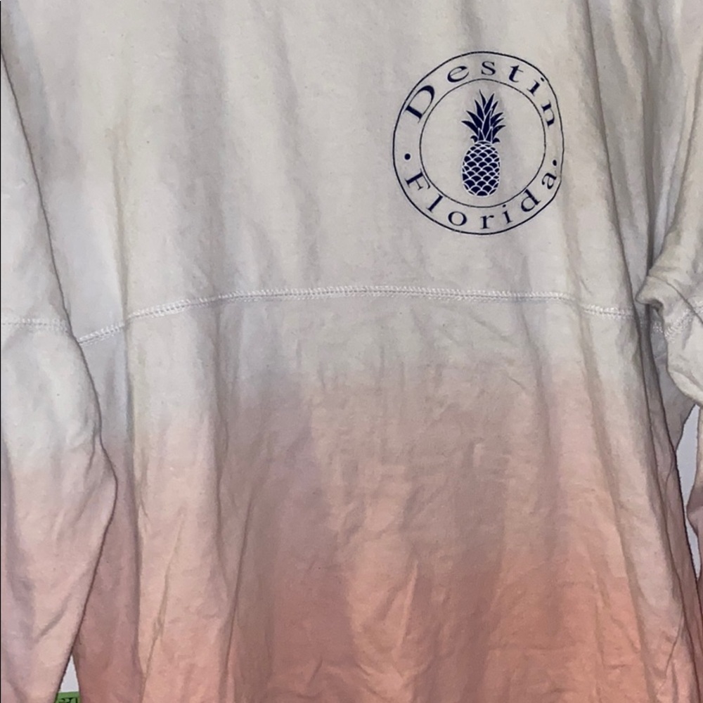 Long sleeve, ombré, white to pink, destin fl